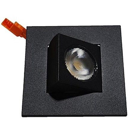 NICOR LIGHTING Nicor Lighting DQR2-AA-10-120-3K-BK 2 in. Square Eyeball LED Downlight; Black - 3000K DQR2-AA-10-120-3K-BK